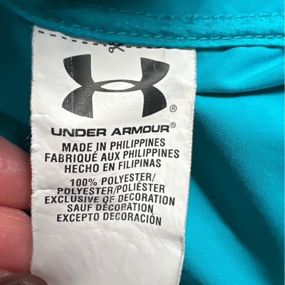 UNDER ARMOUR BRIGHT BLUE WINDBREAKER FULL ZIP JACKET SIZE MEDIUM - Picture 6 of 6